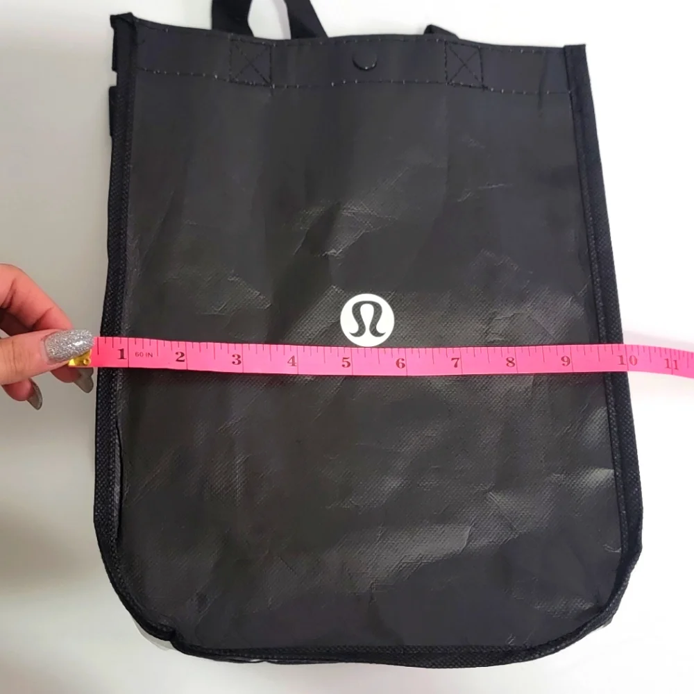 Lululemon Black and White Reusable Small Tote Bag - Picture 3 of 6